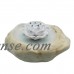 TrendBox Blue Ceramic Handmade Rock-Shaped Artistic Incense Holder Burner Coil Oil Diffuser Lotus Ash Catcher Buddhist Water Lily Plate One Hole   